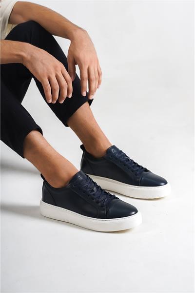 Mubiano Hakiki Deri M3-LCV Lacivert Erkek Spor Ayakkabı & Sneaker