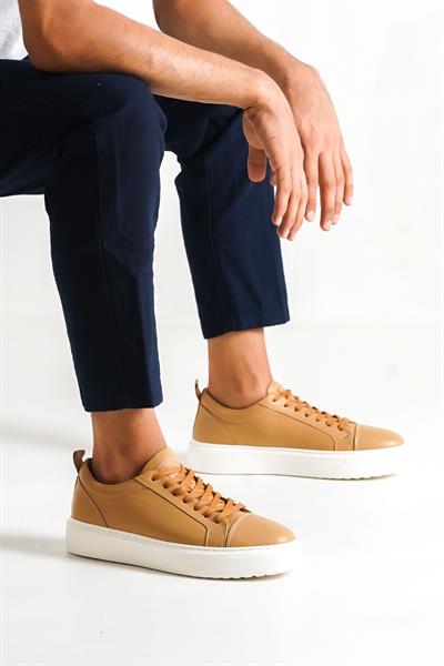 Mubiano Hakiki Deri M3-N Nude Erkek Spor Ayakkabı & Sneaker