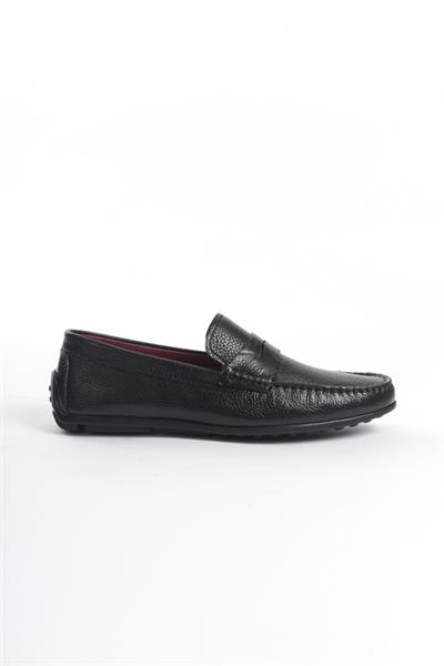 Mubiano Hakiki Deri MBABD274-S Erkek Siyah Loafer
