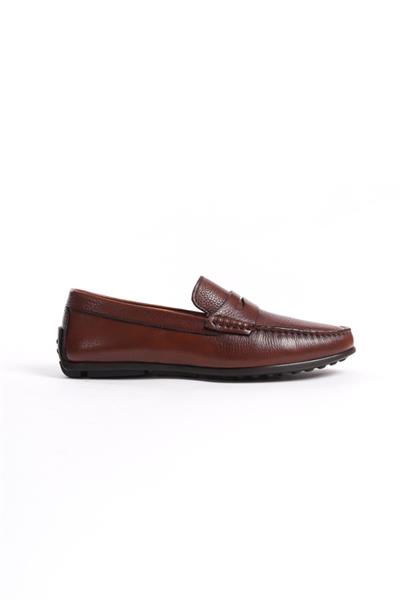 Mubiano Hakiki Deri MBABD274-TB Erkek Taba Loafer