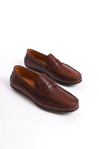 Mubiano Hakiki Deri MBABD274-TB Erkek Taba Loafer