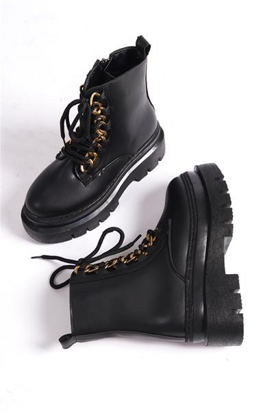 Mubiano MBBRZ400-S Yüksek Kalın Taban Bağcıklı Kadın Kısa Bot & Postal