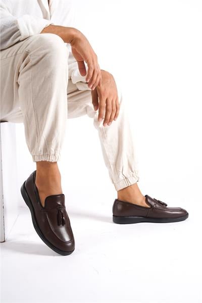 Mubiano Hakiki Deri MBD100-K Kahve Erkek Loafer & Günlük Ayakkabı