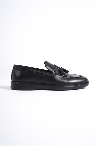 Mubiano Hakiki Deri MBD100-S Siyah Erkek Loafer & Günlük Ayakkabı