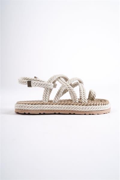 Mubiano MBFRD22104-BJ Kadın Platform Halat İp Sandalet