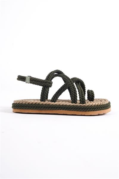 Mubiano MBFRD22104-HK Kadın Platform Halat İp Sandalet