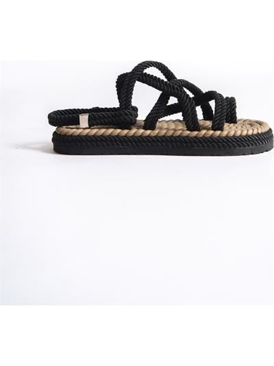 Mubiano MBFRD22104-S Kadın Platform Halat İp Sandalet