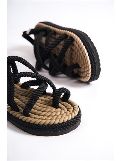 Mubiano MBFRD22104-S Kadın Platform Halat İp Sandalet