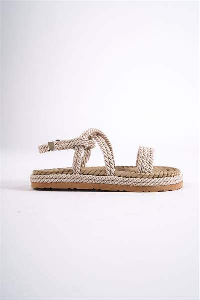 Mubiano MBFRD22105-BJ Kadın Platform Halat İp Sandalet