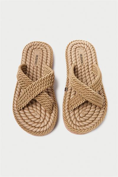 Mubiano MBFRD22106-K Kadın Platform Halat İp Terlik