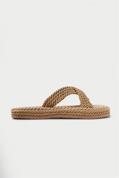 Mubiano MBFRD22106-K Kadın Platform Halat İp Terlik