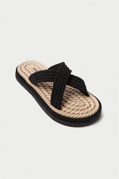 Mubiano MBFRD22106-S Kadın Platform Halat İp Terlik