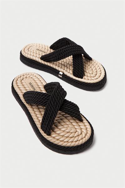 Mubiano MBFRD22106-S Kadın Platform Halat İp Terlik