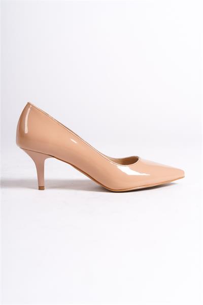 Mubiano MBHRNR978-N Kadın Rugan İnce 7 cm Topuklu Nude Stiletto & Topuklu Ayakkabı