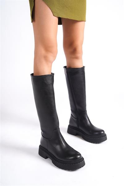 Mubiano MBIBR400-S Siyah Kalın Thermo Taban Uzun Binici Çizme