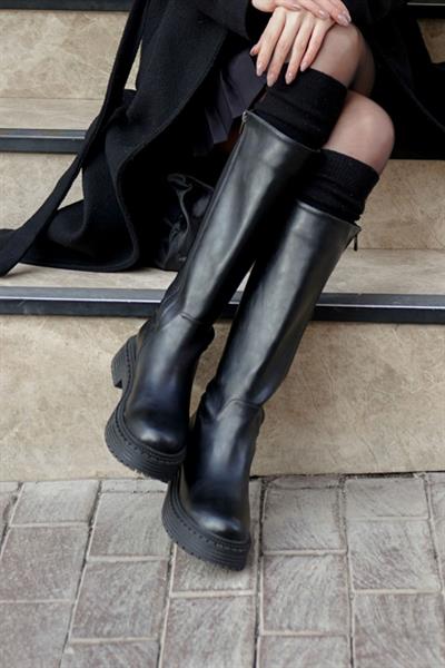 Mubiano MBIBR400-S Siyah Kalın Thermo Taban Uzun Binici Çizme