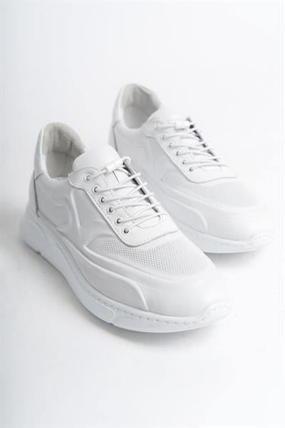 Mubiano Hakiki Deri MBKNT2090-B Erkek Beyaz Sneaker & Spor Ayakkabı