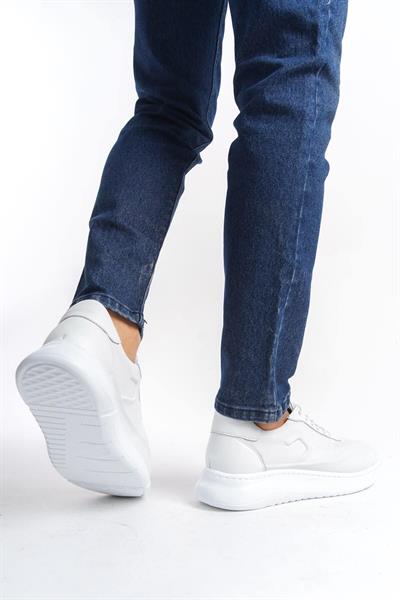Mubiano Hakiki Deri MBKNT2090-B Erkek Beyaz Sneaker & Spor Ayakkabı
