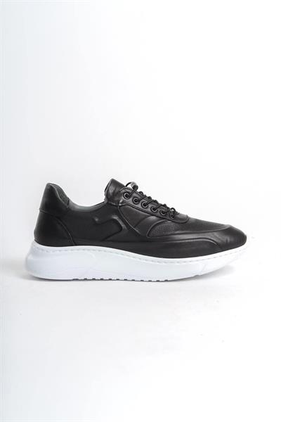 Mubiano Hakiki Deri MBKNT2090-S Erkek Siyah Sneaker & Spor Ayakkabı