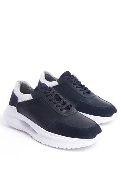 Mubiano Hakiki Deri MBKRY028-LCV Erkek Lacivert Sneaker & Spor Ayakkabı