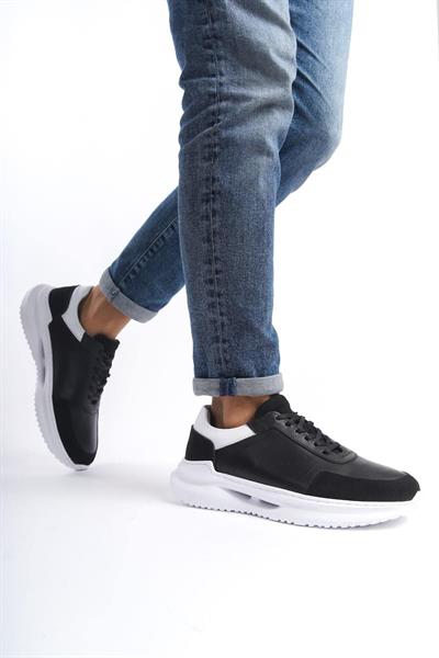 Mubiano Hakiki Deri MBKRY028-S Erkek Siyah Sneaker & Spor Ayakkabı