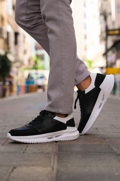 Mubiano Hakiki Deri MBKRY028-S Erkek Siyah Sneaker & Spor Ayakkabı
