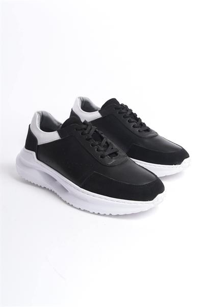Mubiano Hakiki Deri MBKRY028-S Erkek Siyah Sneaker & Spor Ayakkabı