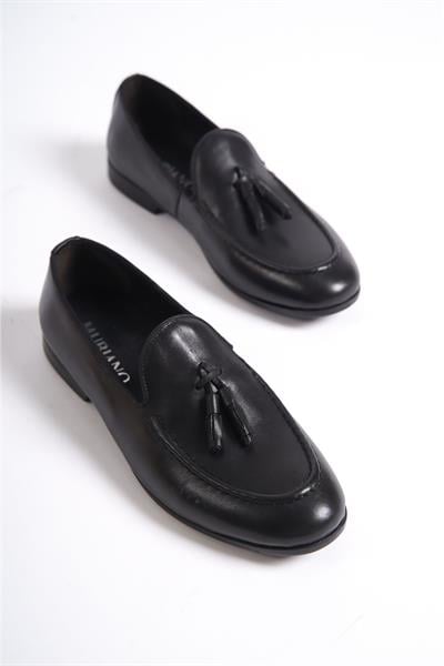 Mubiano Hakiki Deri MBKRY102S Erkek Siyah Loafer