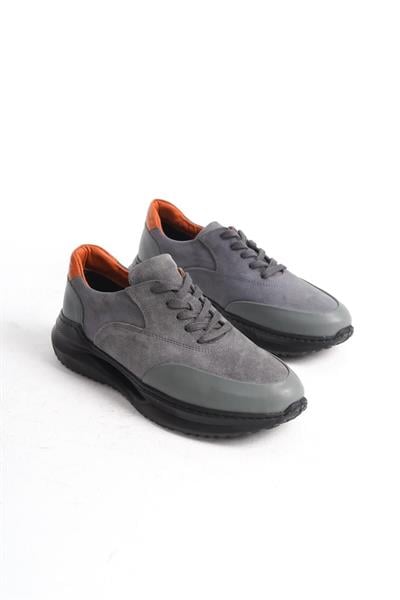 Mubiano Hakiki Deri MBKRY301-GR Erkek Gri Sneaker & Spor Ayakkabı