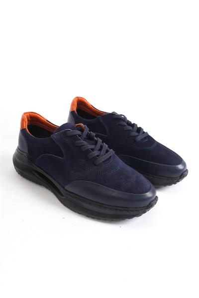 Mubiano Hakiki Deri MBKRY301-LCV Erkek Lacivert Sneaker & Spor Ayakkabı