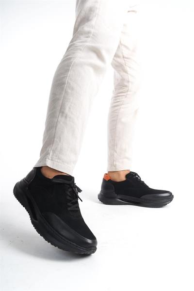 Mubiano Hakiki Deri MBKRY301-S Erkek Siyah Sneaker & Spor Ayakkabı