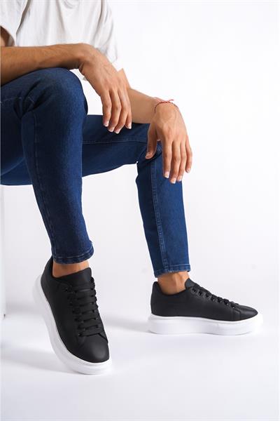 Mubiano MBMCQ1000-S Erkek Kalın Taban Siyah Sneaker & Spor Ayakkabı