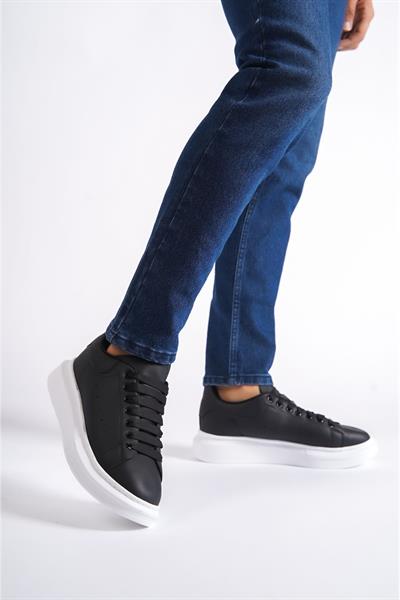 Mubiano MBMCQ1000-S Erkek Kalın Taban Siyah Sneaker & Spor Ayakkabı