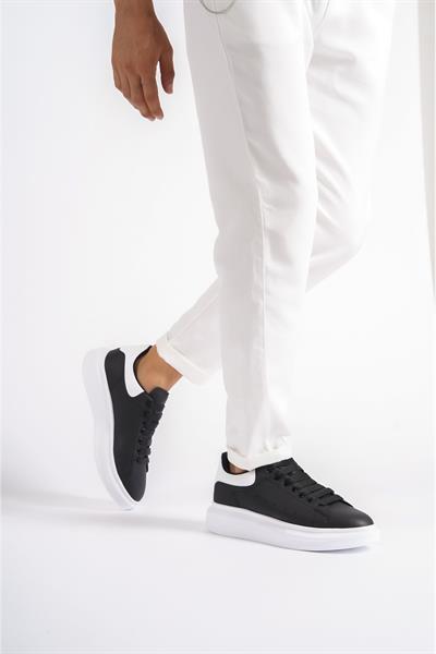 Mubiano MBMCQ1000-SB Erkek Kalın Taban Siyah/Beyaz Sneaker & Spor Ayakkabı