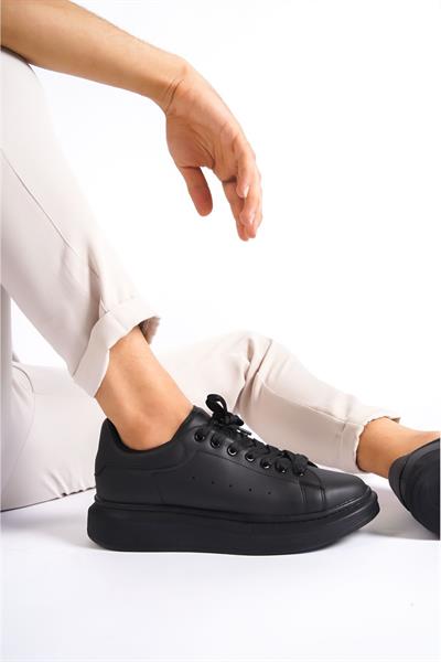 Mubiano MBMCQ1000-SS Erkek Kalın Taban Siyah/Siyah Sneaker & Spor Ayakkabı