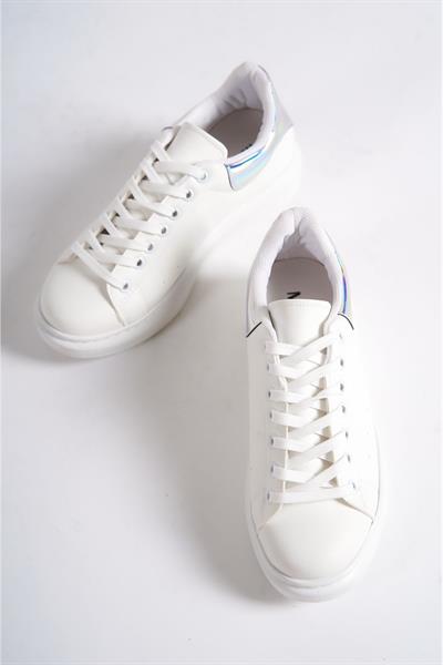 Mubiano MBMKQ200-BHLG Kadın Kalın Taban Beyaz/Hologram Sneaker & Spor Ayakkabı