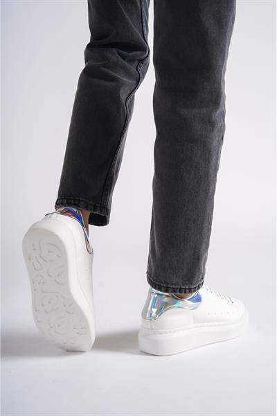 Mubiano MBMKQ200-BHLG Kadın Kalın Taban Beyaz/Hologram Sneaker & Spor Ayakkabı