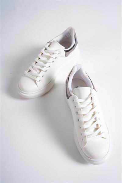 Mubiano MBMKQ200-BPLT Kadın Kalın Taban Beyaz/Platin Sneaker & Spor Ayakkabı