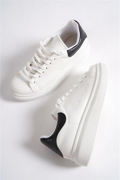 Mubiano MBMKQ200-BS Kadın Kalın Taban Beyaz/Siyah Sneaker & Spor Ayakkabı