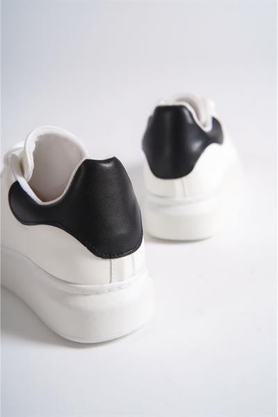 Mubiano MBMKQ200-BS Kadın Kalın Taban Beyaz/Siyah Sneaker & Spor Ayakkabı