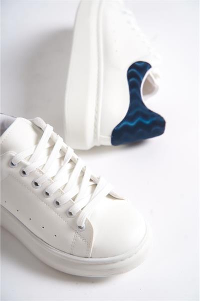 Mubiano MBMKQ200-BSDF Kadın Kalın Taban Beyaz/Sedef Sneaker & Spor Ayakkabı