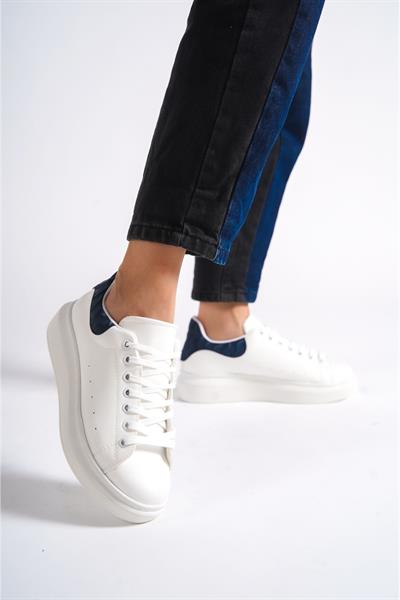 Mubiano MBMKQ200-BSDF Kadın Kalın Taban Beyaz/Sedef Sneaker & Spor Ayakkabı