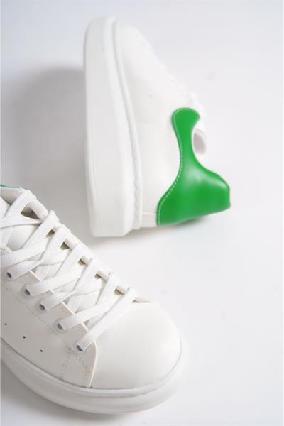 Mubiano MBMKQ200-BY Kadın Kalın Taban Beyaz/Yeşil Sneaker & Spor Ayakkabı