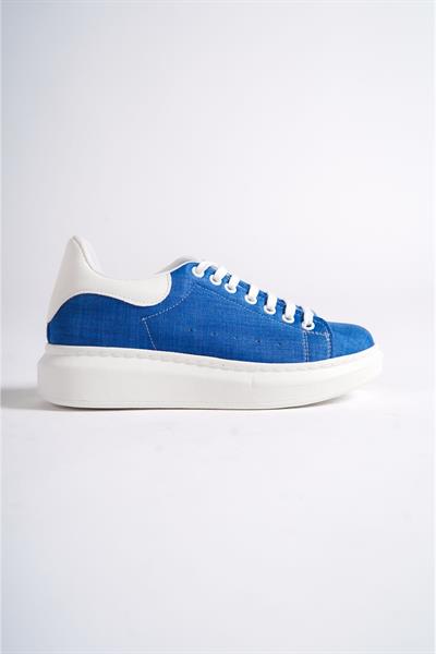 Mubiano MBMKQ200-MB Kadın Kalın Taban Mavi/Beyaz Sneaker & Spor Ayakkabı