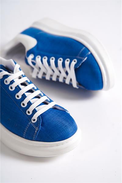 Mubiano MBMKQ200-MB Kadın Kalın Taban Mavi/Beyaz Sneaker & Spor Ayakkabı