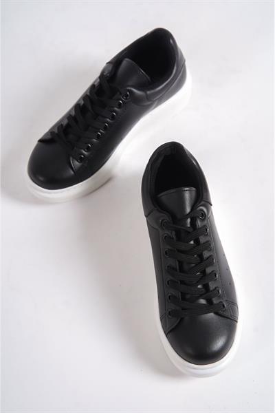 Mubiano MBMKQ200-SS Kadın Kalın Taban Siyah/Siyah Sneaker & Spor Ayakkabı