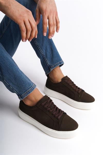 Mubiano Hakiki Deri MBNBKM3-KH Erkek Nubuk Kahverengi Sneaker & Spor Ayakkabı
