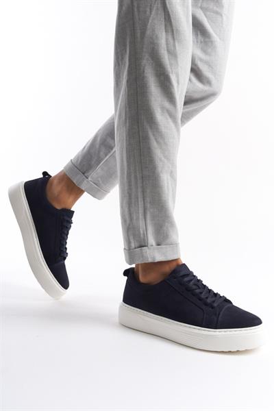 Mubiano Hakiki Deri MBNBKM3-LCV Erkek Nubuk Lacivert Sneaker & Spor Ayakkabı