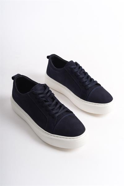 Mubiano Hakiki Deri MBNBKM3-LCV Erkek Nubuk Lacivert Sneaker & Spor Ayakkabı