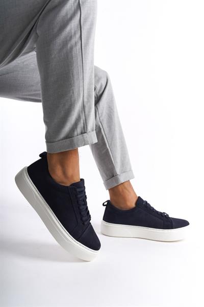 Mubiano Hakiki Deri MBNBKM3-LCV Erkek Nubuk Lacivert Sneaker & Spor Ayakkabı